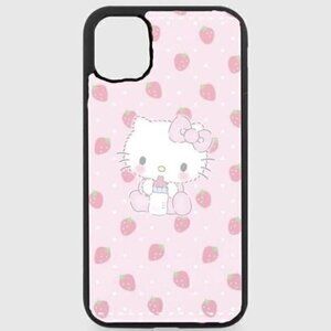 Pink Strawberry Hello Kitty Phone Case